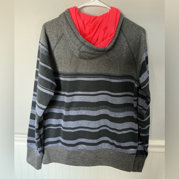 Adidas Ultimate Hoodie Gray, Black and Blue Striped Hoodie - Picture 2 of 6